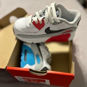 NIKE AIR MAX 90 LTR (TD)
WHITE/IRON GREY -CHLORINE BLUE